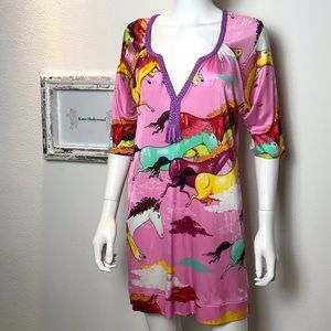 CUSTO BARCELONA unicorn/horse rainbow dress